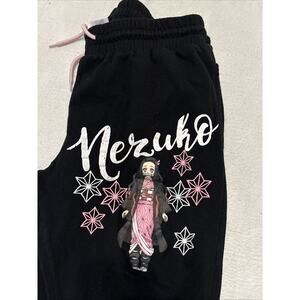 Demon Slayer 3XL Anime Black Fleece Sweat Pants Small